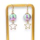 Earrings Twinkle Ball Purple