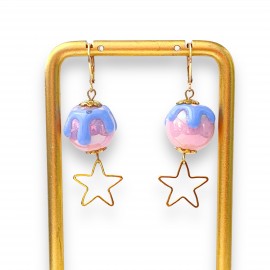 Boucles d'Oreilles Twinkle Ball PInk
