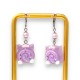 Boucles d'Oreilles Cake Rolls Mauve