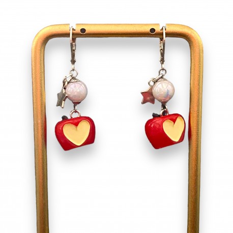 Earrings Apple Love