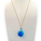 Collier Pudding Kawaii Bleu