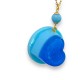 Necklace Pudding Kawaii Bleu