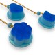 Collier Pudding Kawaii Bleu