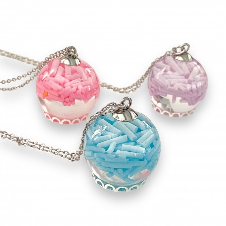 Collier Globe Coeur de Bonbons