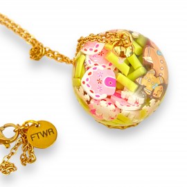 Necklace Globe Cookie House