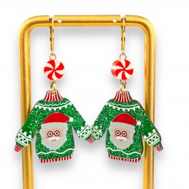 Earrings Santa's Sweater