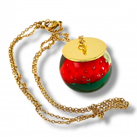 Collier Globe Strawberry